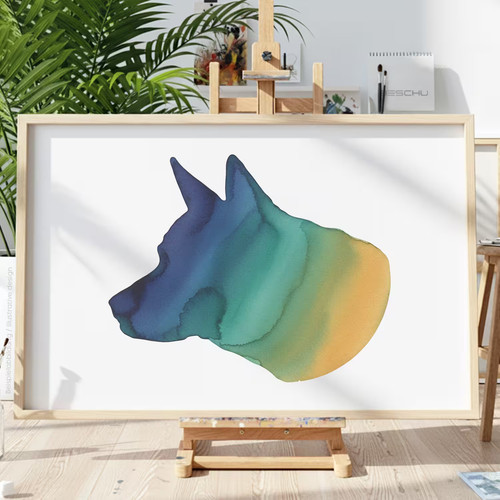 Hunde tiere schablone malen - tiere,
