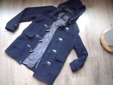 ZARA Woll-Mantel Schwarz Gr. S Kapuze 