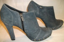 REPLAY GRAU REIßVERSCHLUSS PLATEAU STIEFELETTEN STIEFEL Gr. 41