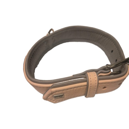 Zweifarbig hunde lederhalsband - zweifarbig,
