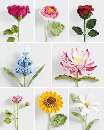 Crochet flower bouquet 35 - a, :