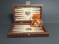 Manopoulos / Backgammon Spiel /  20x11,5 cm  / Reisespiel / Hochwertige Qualität