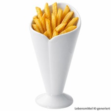 Fritten tüte porzellan weiß - fritten-tüte,