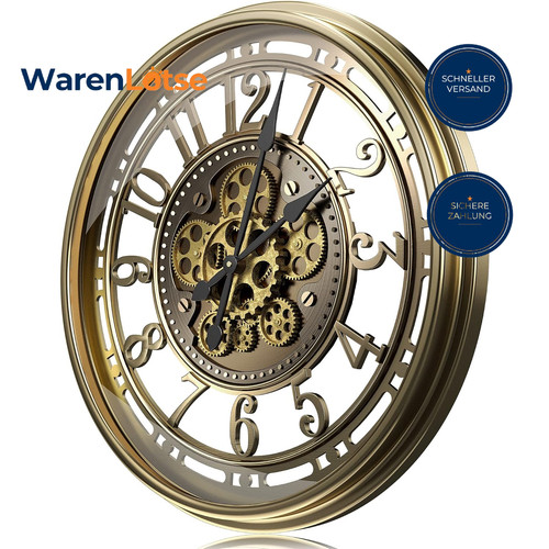 Wanduhr 53cm vintage retro - wanduhr,