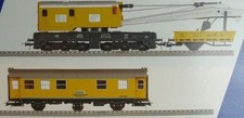 Roco 51231 Bauzug Baukran 3-teilig in gelb Mannschaftswagen Kranwagen OVP