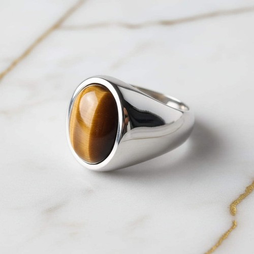 Tigerauge ring edelstein - -,