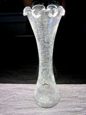 Regenhütte Glas Vase Krakelee