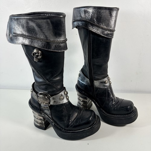 New rock trail - black, leather