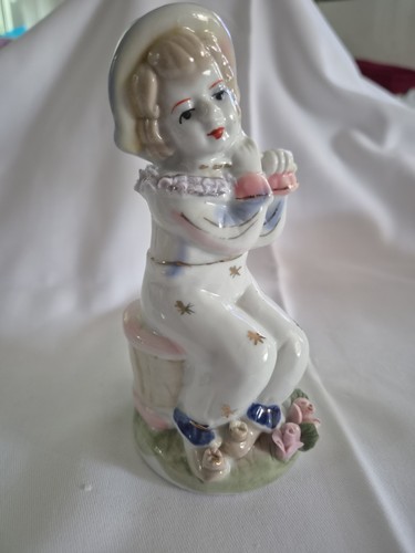 Porzellanfigur harlekin mit - porzellanfigur,