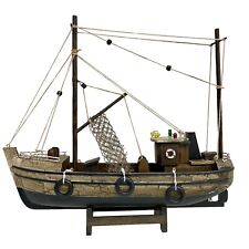 Kutter Fischerboot Fischkutter Schiffsmodell Holzschiff Schiff 30cm kein Bausatz