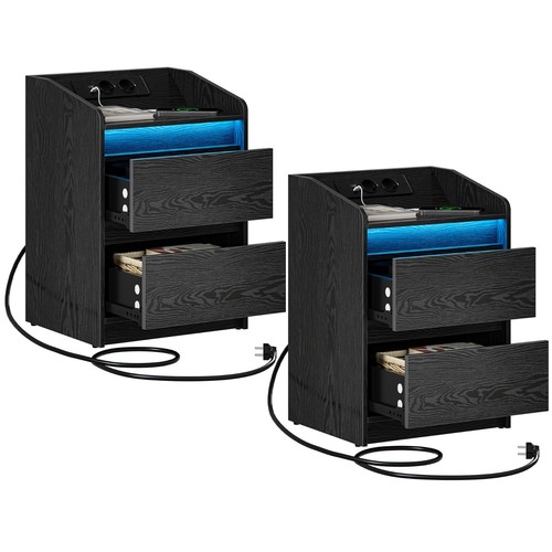2er set led nachttisch - led,