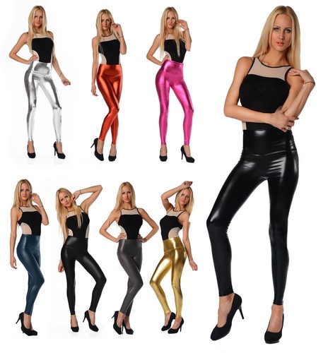 Damen leggings wet - damen, wet-look