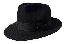 Herren Schwarz Wolle Indiana