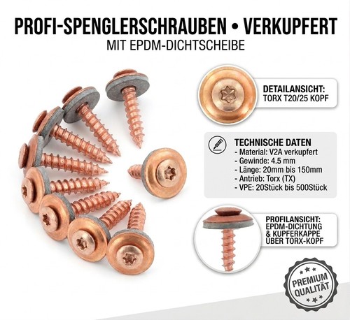 Spenglerschrauben 5mm - spenglerschrauben, 4,5mm