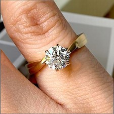 Diamant Ehering 18k Gelbgold