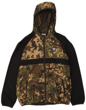 Adidas Herren Climalite Regenjacke mit Kapuze UK 40 Large Khaki Camouflage DO06