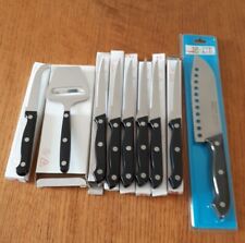 STEAKMESSER + SPEZIALMESSER SCHARF WELLENSCHLIFF SCHWARZ SILBER NEU