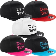 Kinder Snapback Cap bestickt mit Name Wunschtext Basecap Kappe Mütze Cappy
