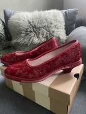 Swear Schuhe seltenes & ausgefallenes Design kleiner Absatz Art Fell rot Gr. 39