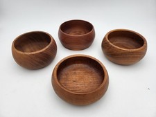 4x Teak Schüssel Schale