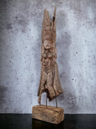 Teakholz statue lanna - lanna, antik