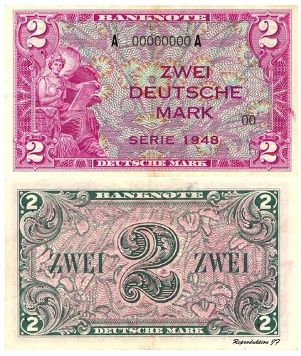 Zwei deutsche mark banknote - zwei,