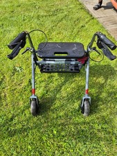Rollator Gehhilfe, Leichtgewicht, Silber, Kompakt Faltbar, Reziprok