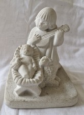 Marbell Stone Art Belgium Jesus in Krippe Steinkunst Deko Belgien