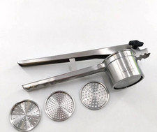 SILBERTHAL Kartoffelpresse Edelstahl Groß Nudelpresse 3 Einlegescheiben