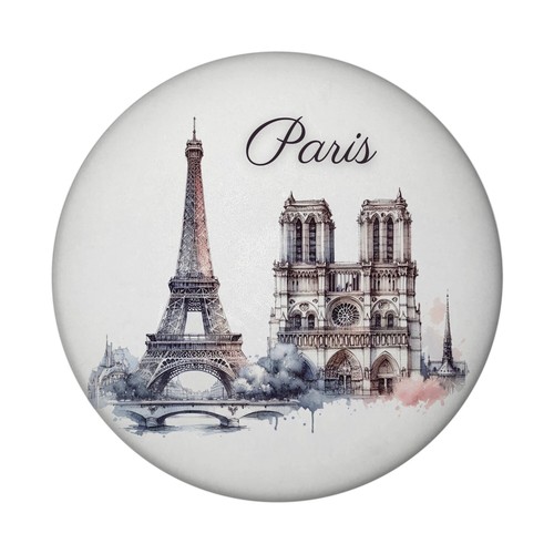Wahrzeichen paris magnet rund - wahrzeichen,