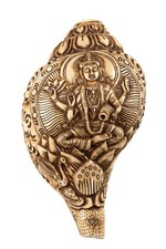 Lakshmi Laxmi Muschelhorn Shanka Ritual Trompete Muschel - Nepal # 989