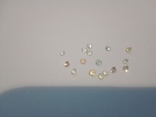 6 gelbe light yellow Saphir round facet ca 1,5 mm aus obigem Lot Sri Lanka nr1