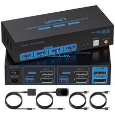 8K60Hz DisplayPort KVM Switch