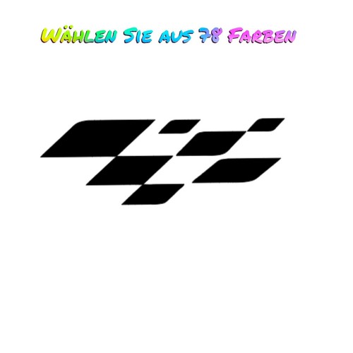 Autoaufkleber rennflagge - 2x,