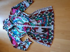 ZARA tolle Tunika Longbluse Gr. M Grün Rosa Blau BUNT