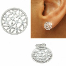 Große Ohrstecker rund matt