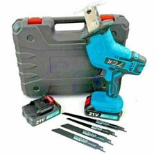 Kappsäge Kettensäge Kettensäge 4 Sägeblätter 2 Akkus 21V Mini Säge 