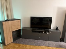 Moderne TV-Wand schwarz mit