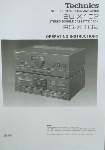 Technics x102 rs - su-x102, rs-x102
