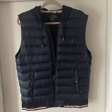 Ralph Lauren Daunenweste mit Kapuze blau rot Größe M