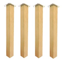 4x Tischbeine Holz 5x5 cm