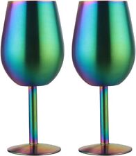 2 Stück Weinglas Rainbow Trinkglasbecher Irisierendes Glasgeschirr Geschenkset