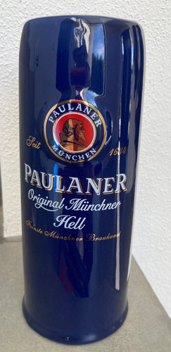 Bierkrug paulaner keramik - bierkrug,