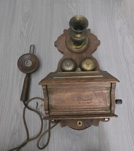 Antikes holz wandtelefon stf - antikes,