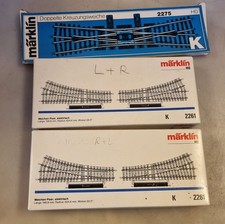 H0 Märklin H0 2261  K-Gleis Weichen 2275 Kreuzungsweiche Konvolut