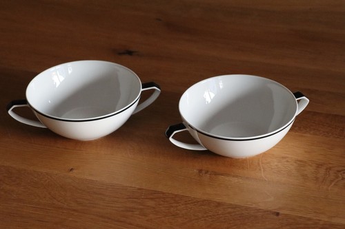 Porzellan suppentassen - 2x,