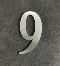 Zahl 9 Metall Edelstahl Zahlen
