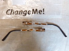 Wechselbügel von Change Me! Braun-Silber-Blöcke wie NEU!