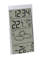 Technoline Wetterstation WS 9130-IT Funkuhr Silber-Schwarz digital  B Ware