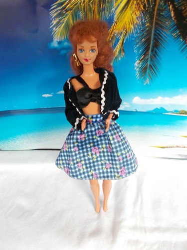 Barbie puppe mit bunten rock - barbie,